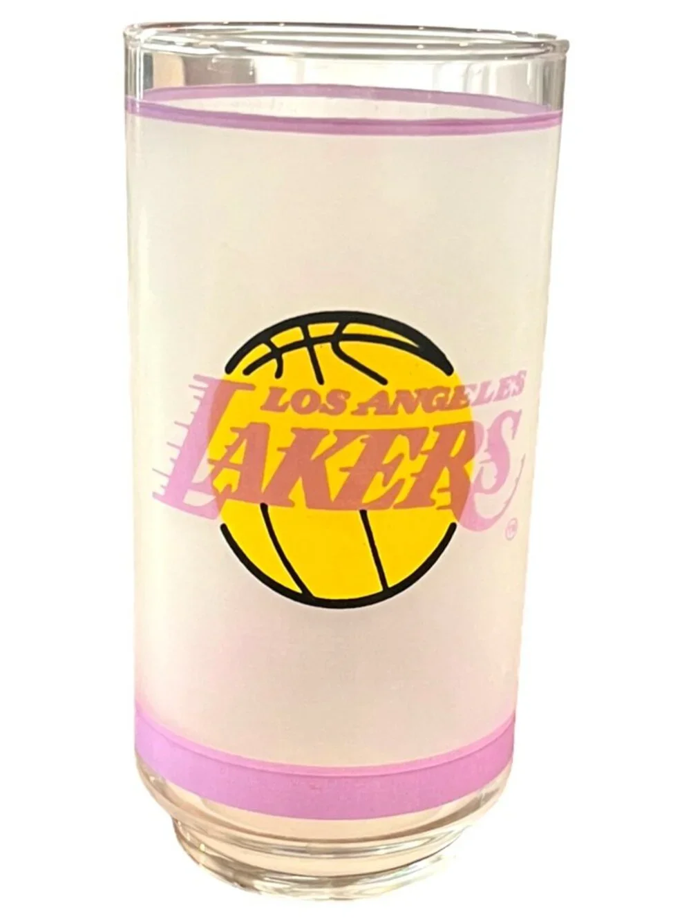 Los Angeles Lakers - Mobile Gas Vintage NBA Libby Frosted Glass Tumbler